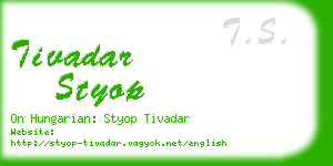 tivadar styop business card